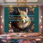 Squirrel Face Gold Frame
  Artistic Digital Wall Art Home _114 - Image 2