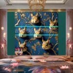 Squirrel Face Gold Frame
  Artistic Digital Wall Art Home _115 - Image 2