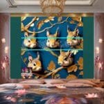 Squirrel Face Gold Frame
  Artistic Digital Wall Art Home _118 - Image 2