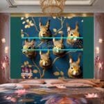 Squirrel Face Gold Frame
  Artistic Digital Wall Art Home _127 - Image 2