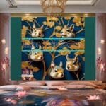 Squirrel Face Gold Frame
  Artistic Digital Wall Art Home _134 - Image 2