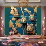 Squirrel Face Gold Frame
  Artistic Digital Wall Art Home _137 - Image 2