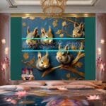 Squirrel Face Gold Frame
  Artistic Digital Wall Art Home _138 - Image 2