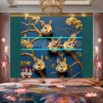 Squirrel Face Gold Frame
Artistic Digital Wall Art Home _139 - Image 2