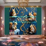 Squirrel Face Gold Frame
Artistic Digital Wall Art Home _143 - Image 2