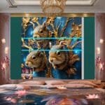 Squirrel Face Gold Frame
  Artistic Digital Wall Art Home _16 - Image 2