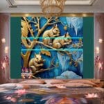 Squirrel Face Gold Frame
Artistic Digital Wall Art Home _19 - Image 2