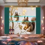 Squirrel
Face Gold Frame Artistic Digital Wall Art Home _28 - Image 2