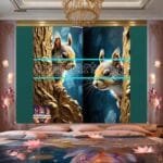 Squirrel Face Gold Frame
  Artistic Digital Wall Art Home _34 - Image 2