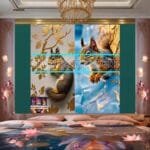 Squirrel Face Gold Frame
  Artistic Digital Wall Art Home _41 - Image 2