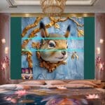 Squirrel Face Gold Frame
Artistic Digital Wall Art Home _50 - Image 2