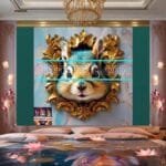 Squirrel Face Gold Frame
  Artistic Digital Wall Art Home _54 - Image 2