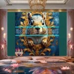 Squirrel Face Gold Frame
Artistic Digital Wall Art Home _55 - Image 2