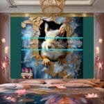 Squirrel
  Face Gold Frame Artistic Digital Wall Art Home _59 - Image 2