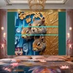 Squirrel Face Gold Frame
Artistic Digital Wall Art Home _06 - Image 2