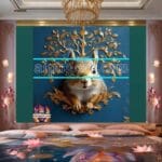 Squirrel
Face Gold Frame Artistic Digital Wall Art Home _63 - Image 2