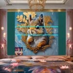 Squirrel Face Gold Frame
Artistic Digital Wall Art Home _64 - Image 2