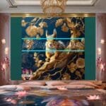 Squirrel Face Gold Frame
  Artistic Digital Wall Art Home _68 - Image 2