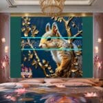 Squirrel Face Gold Frame
Artistic Digital Wall Art Home _78 - Image 2