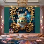 Squirrel Face Gold Frame
  Artistic Digital Wall Art Home _81 - Image 2
