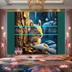 Squirrel Face Gold Frame
  Artistic Digital Wall Art Home _83 - Image 2