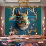 Squirrel Face Gold Frame
  Artistic Digital Wall Art Home _84 - Image 2
