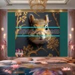Squirrel Face Gold Frame
  Artistic Digital Wall Art Home _89 - Image 2