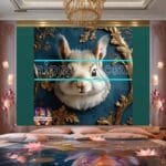 Squirrel Face Gold Frame
  Artistic Digital Wall Art Home _93 - Image 2