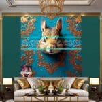 Squirrel Face Gold Frame
Artistic Digital Wall Art Home _100 - Image 3