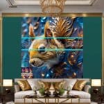 Squirrel Face Gold Frame
Artistic Digital Wall Art Home _102 - Image 3