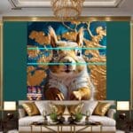 Squirrel Face Gold Frame
Artistic Digital Wall Art Home _104 - Image 3