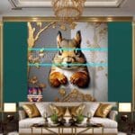 Squirrel Face Gold Frame
Artistic Digital Wall Art Home _108 - Image 3