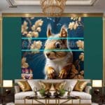 Squirrel Face Gold Frame
Artistic Digital Wall Art Home _110 - Image 3