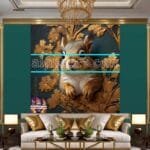 Squirrel Face Gold Frame
  Artistic Digital Wall Art Home _111 - Image 3