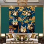 Squirrel Face Gold Frame
  Artistic Digital Wall Art Home _134 - Image 3