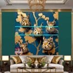 Squirrel Face Gold Frame
  Artistic Digital Wall Art Home _137 - Image 3