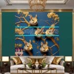 Squirrel Face Gold Frame
Artistic Digital Wall Art Home _139 - Image 3