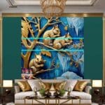 Squirrel Face Gold Frame
Artistic Digital Wall Art Home _19 - Image 3