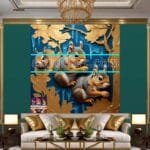 Squirrel
  Face Gold Frame Artistic Digital Wall Art Home _20 - Image 3
