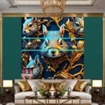 Squirrel
  Face Gold Frame Artistic Digital Wall Art Home _21 - Image 3