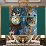 Squirrel
Face Gold Frame Artistic Digital Wall Art Home _26 - Image 3
