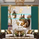 Squirrel
Face Gold Frame Artistic Digital Wall Art Home _28 - Image 3