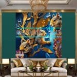 Squirrel Face Gold Frame
  Artistic Digital Wall Art Home _33 - Image 3