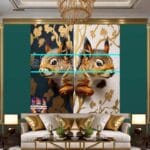 Squirrel Face Gold Frame
Artistic Digital Wall Art Home _35 - Image 3