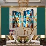 Squirrel Face Gold Frame
  Artistic Digital Wall Art Home _39 - Image 3