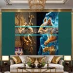 Squirrel Face Gold Frame
Artistic Digital Wall Art Home _44 - Image 3