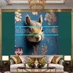 Squirrel Face Gold Frame
  Artistic Digital Wall Art Home _45 - Image 3
