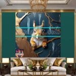 Squirrel Face Gold Frame
Artistic Digital Wall Art Home _46 - Image 3
