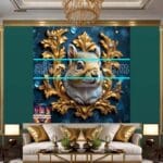 Squirrel Face Gold Frame
Artistic Digital Wall Art Home _48 - Image 3