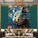 Squirrel
  Face Gold Frame Artistic Digital Wall Art Home _49 - Image 3